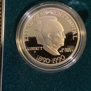 Eisenhower Centennial Silver Dollar 1990-P